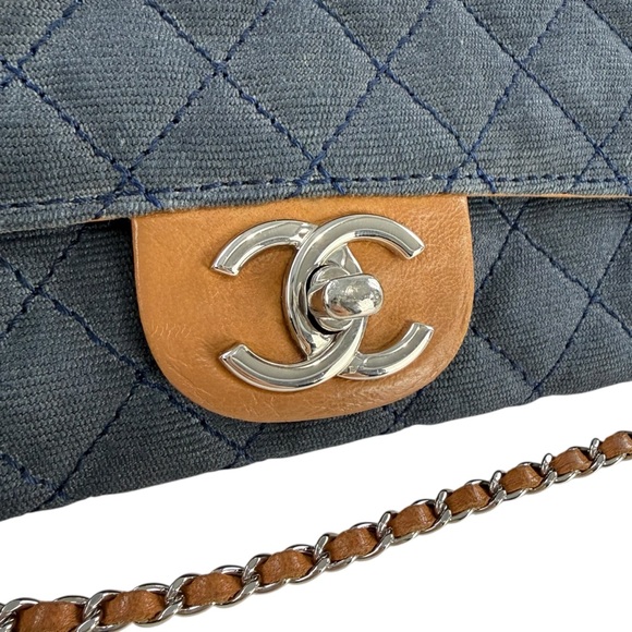 Chanel CC Denim Matelasse Wallet on Chain Shoulder Bag - Picture 14 of 15